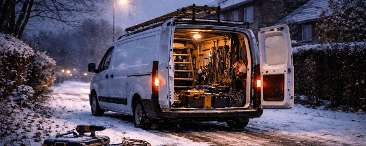 Winter Van Security: Protecting Tools and Vehicles During Dark Evenings